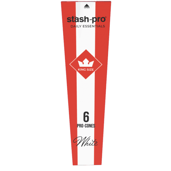 Stash-Pro King Size Pre-Rolled Cones - Pack of 6 (White) - Canada
