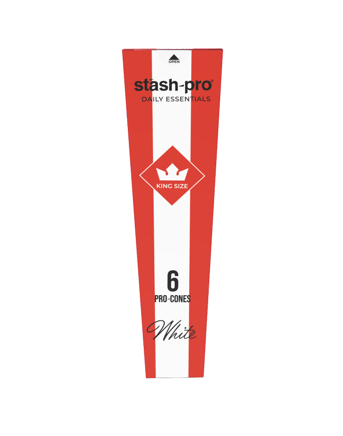 Stash-Pro King Size Pre-Rolled Cones - Pack of 6 (White) - Canada