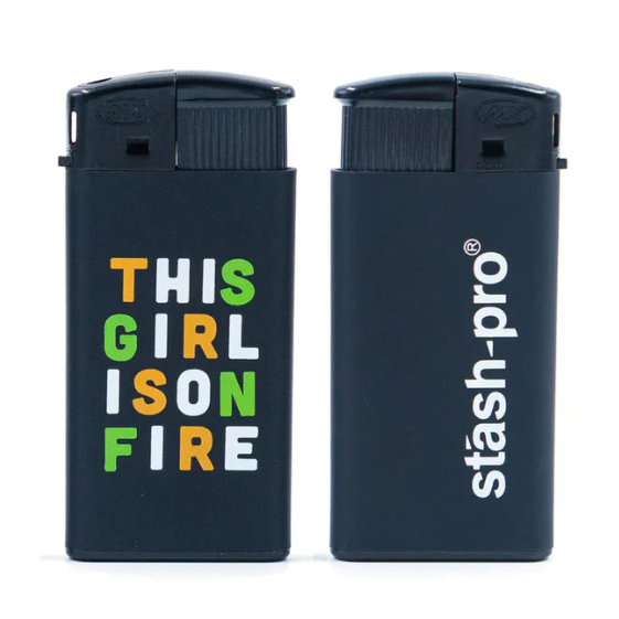 Stash-Pro Slim Lighter - This Girl Is On Fire