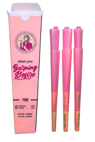 Stash-Pro Burning Desire Pink Cones - Pack of 6